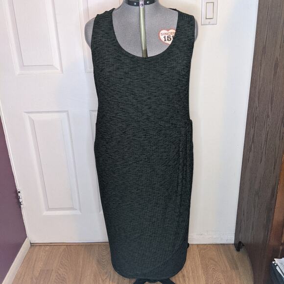 Torrid Olive Green Rib Knit Bodycon Midi Tank Dress 6x - Picture 4 of 12